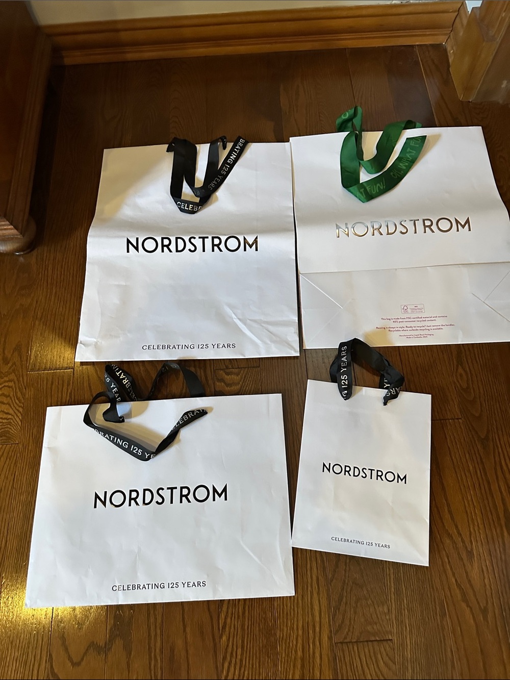 ✨Nordstrom Paper Shopping Tote Retail Bags, lot of 4